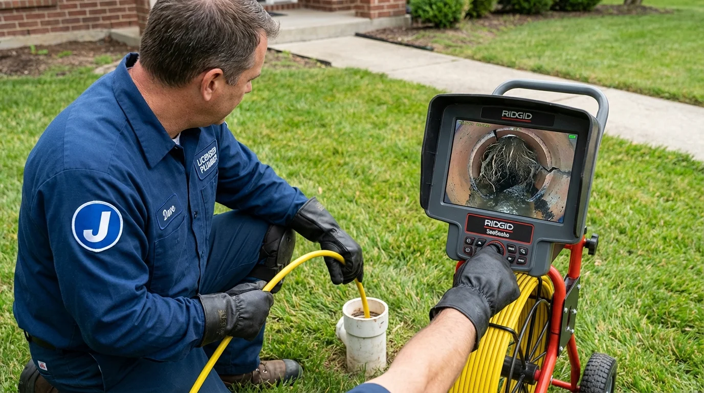 Sewer camera inspection being performed by Johns Plumbing LLC in Nisswa